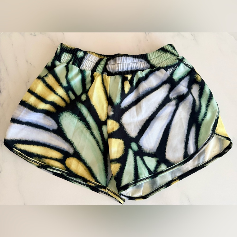 DSG Kids' Patterned Shorts - Black, Yellow, Green